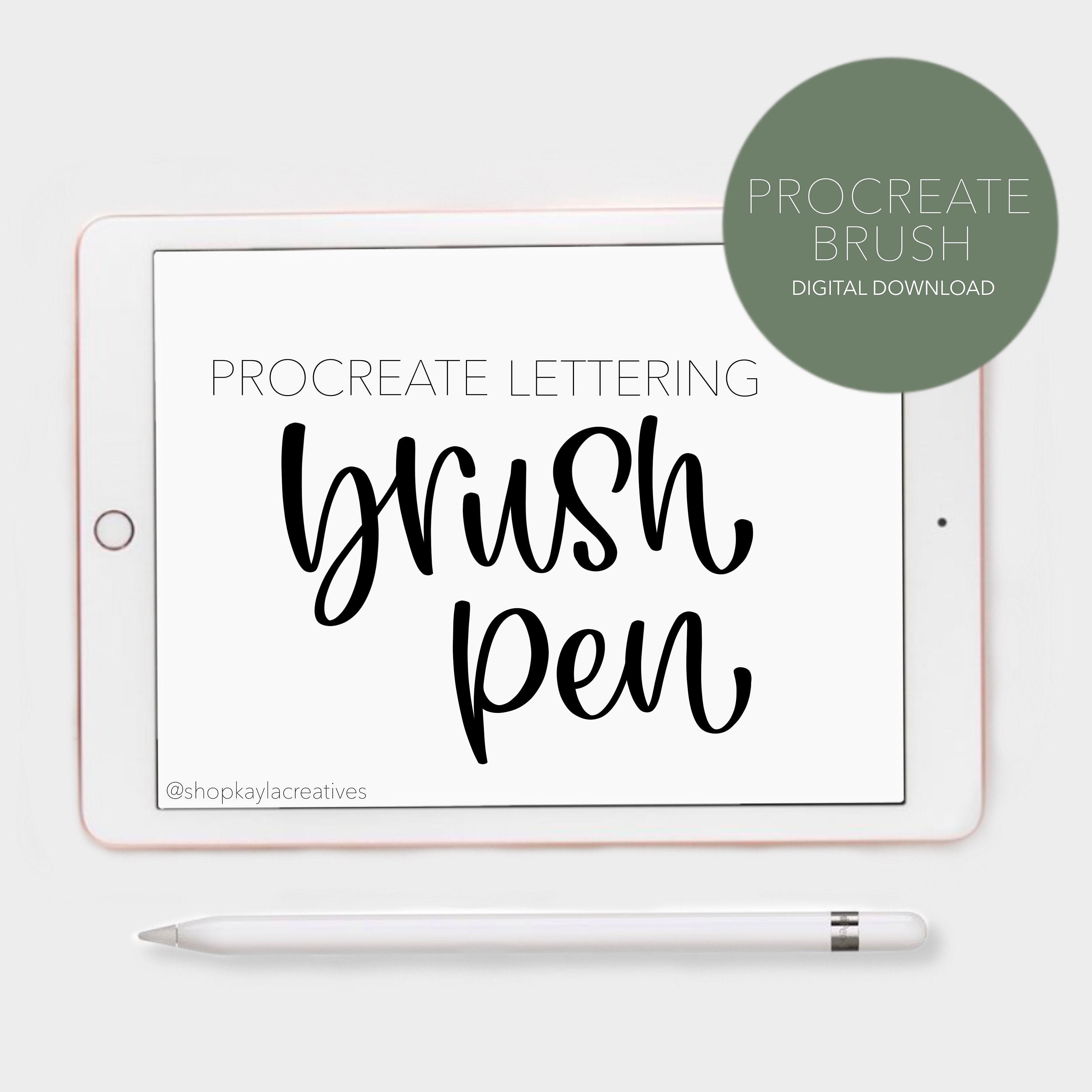 Procreate Brush Hand Lettering Brush Pen Etsy
