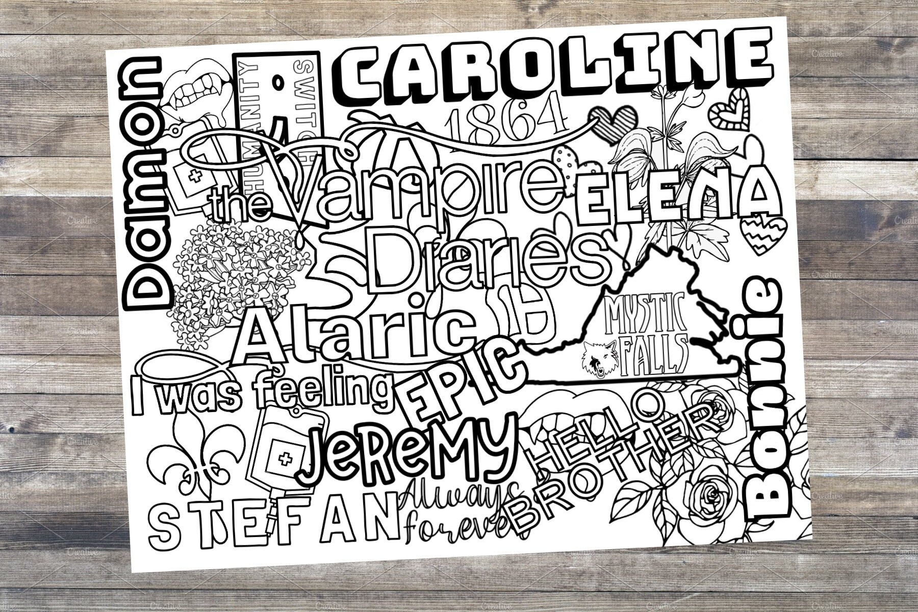 Printable Vampire Diaries Coloring Pages Printable Templates