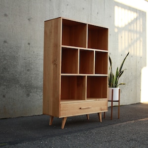 White mid sale century modern bookcase