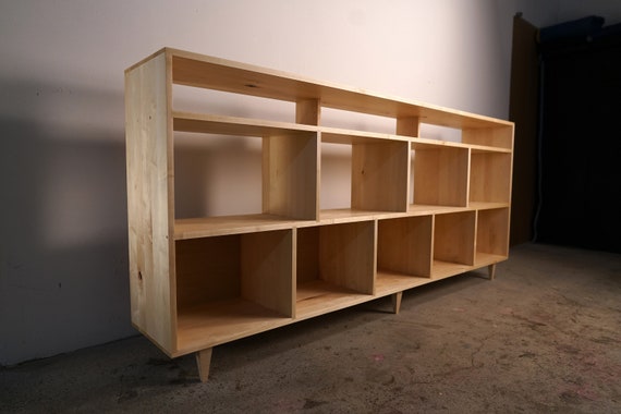 Solid Wood Bookcase/Vinyl Holder