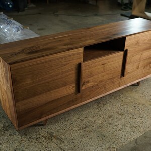 Hein Modern Console 2.0, 28 Height, 72 Wide, Mid-Century Media Console, Modern Solid Wood Credenza, Modern Sideboard Shown in Walnut image 3