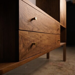 Samdahl Sideboard, Modern Wood Sideboard, Solid Wood, Real Wood Console, Cabinet Shown in Walnut image 7