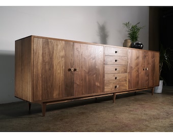 Armocido Buffet, Mid-Century Modern Buffet, Modern Sideboard, Credenza, Solid Wood Sideboard (Shown in Walnut)