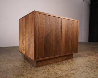 Connor Media Cabinet, Solid Hardwood Storage Cabinet, Modern Wood Storage (Shown in Walnut)