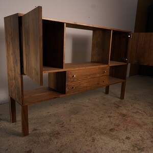 Samdahl Sideboard, Modern Wood Sideboard, Solid Wood, Real Wood Console, Cabinet Shown in Walnut image 5