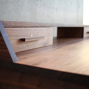 Gordon Standing Desk, Modern Standing Desk, Solid Hardwood Standing Desk, Wood Standing Desk Shown in Walnut image 6