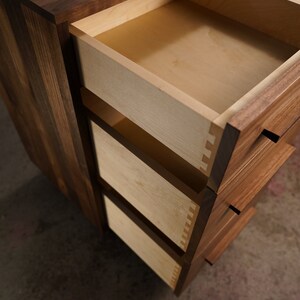 3-Drawer Tower, End Table, Nightstand, Drawer Cabinet, Drawer Storage Shown in Walnut image 5
