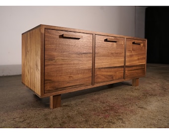 Clarkson Drawer Bench, 40"W, Modern Bench, Foyer Bench Storage, Mid Century Inspired, PNW Made (Shown in Walnut)