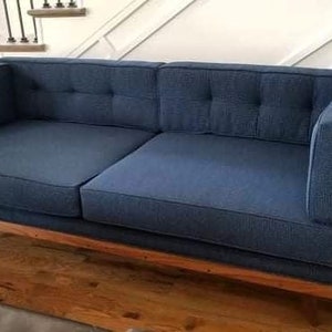 Modern Sofa, Mid Century Sofa Frame, Mid-Century Couch Frame, Solid Hardwood Couch Frame Shown in Walnut imagem 7