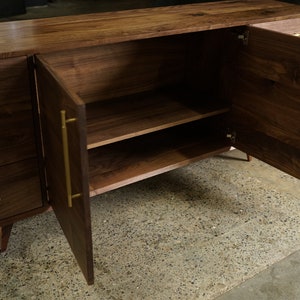 Hernandez Console, 6 Drawers, Mid-Century Modern Credenza, Modern Sideboard, Solid Wood Sideboard Shown in Walnut image 5