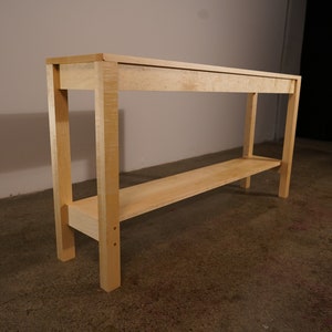 Warner Hallway Table, Alt1, Modern Entryway Table, Modern Console Table, Wood Rectangular Entry Table (Shown in Maple)