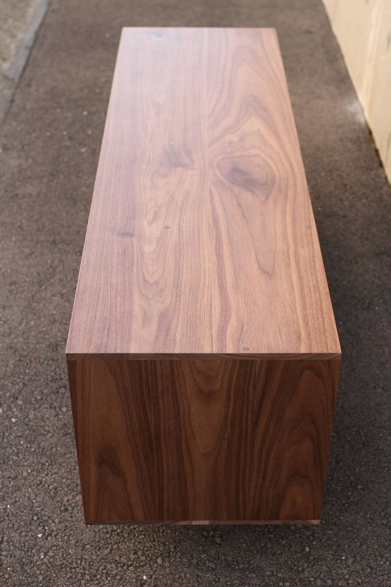 Warner Foyer Bench / LP Vinyl Storage Modern Entry Storage ...