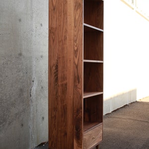 Fullstack Bookcase 2.0, Mid Century Record Bookshelf, Mid Century Modern Vinyl Storage, LP Shelf Shown in Walnut image 2