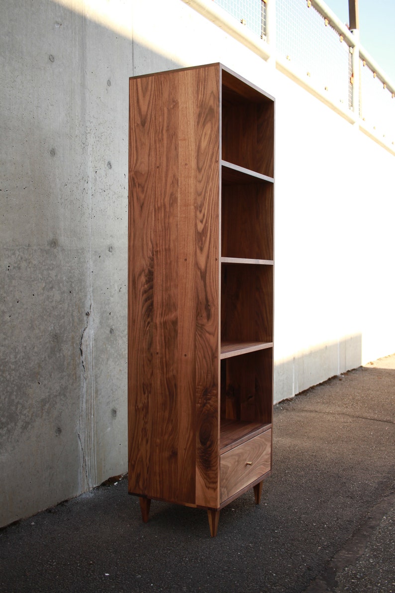 Fullstack Bookcase 2.0, Mid Century Record Bookshelf, Mid Century Modern Vinyl Storage, LP Shelf Shown in Walnut image 2