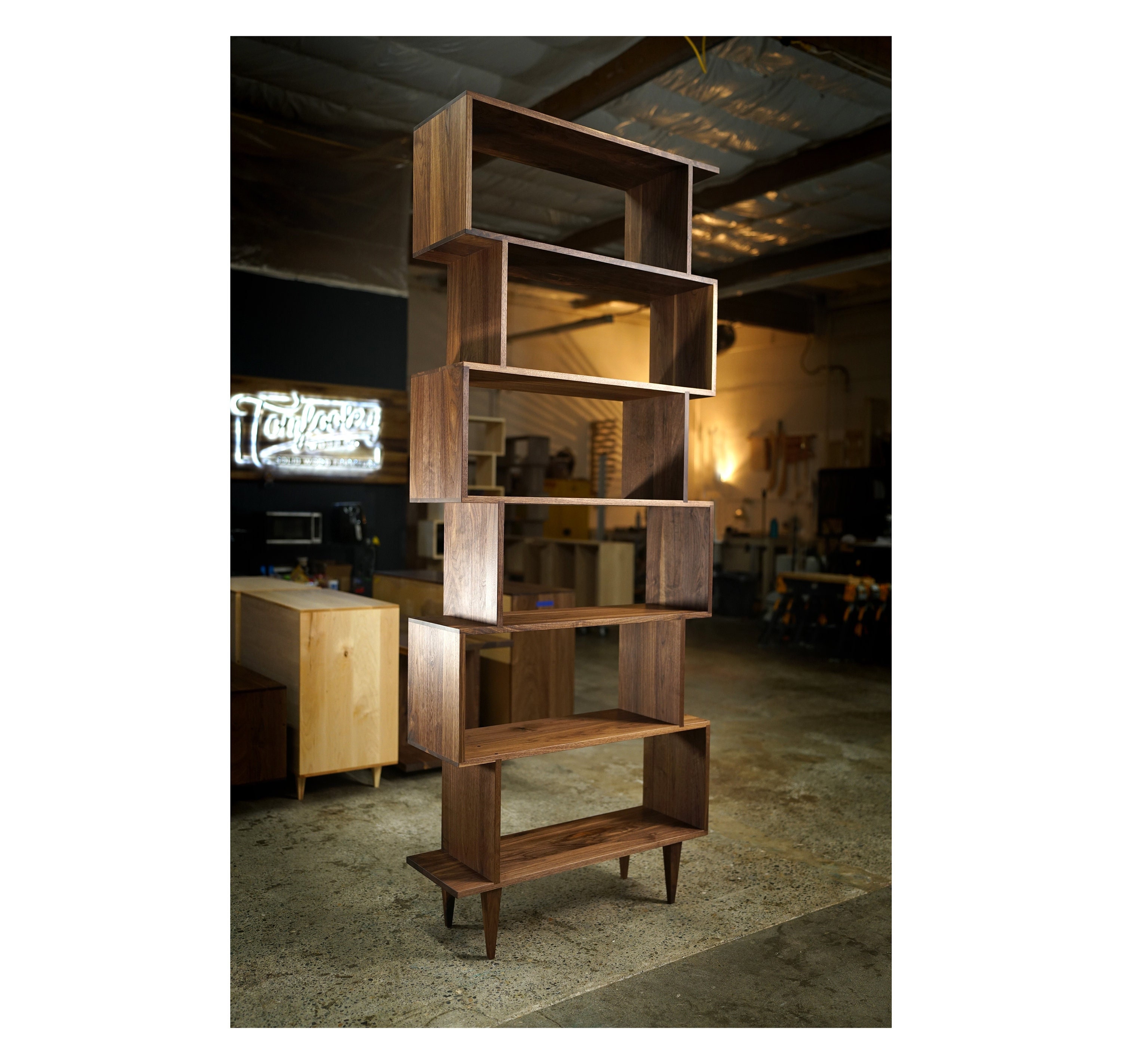 Omni OFFSTACK Bookcase, Mid-century Modern Bookcase, Modern Omni OFFSTACK Bookcase, Mid-century Modern Bookcase, Modern
