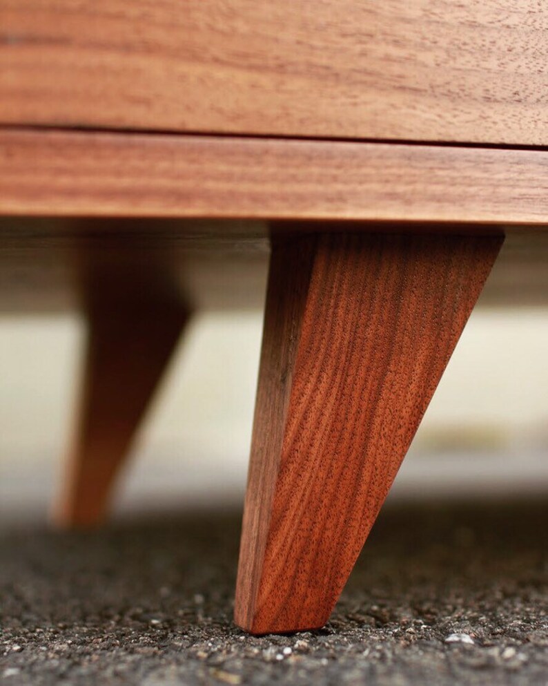 Pike Place Console, Handcrafted Solid Wood, Modern Media Cabinet (Shown in Walnut) image 4
