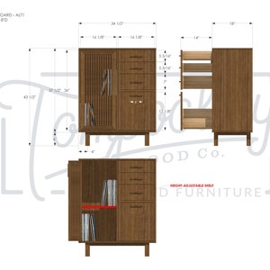 Connolly Bar Cabinet, ALT1, Wine Bar, Wine Cabinet, Side Bar, Console, Liquor Cabinet Shown in Walnut image 8