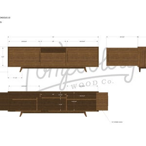 Hein Modern Console 2.0, 72w, Mid Century Credenza, Modern Media ...