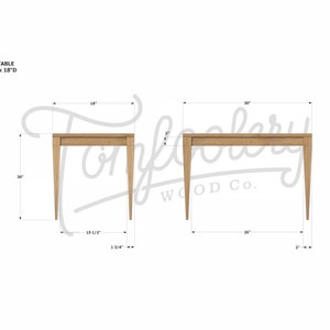 Lavios End Table, Modern Rectangular Side Table, Rectangular Solid Hardwood End Table Shown in Myrtle image 7