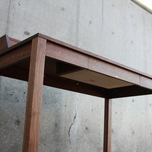 Gordon Standing Desk, Modern Standing Desk, Solid Hardwood Standing Desk, Wood Standing Desk Shown in Walnut image 2