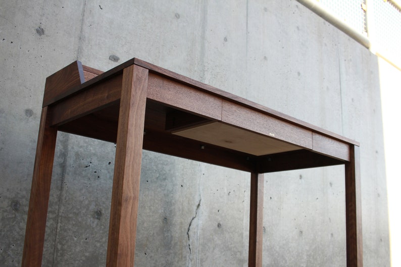 Gordon Standing Desk, Modern Standing Desk, Solid Hardwood Standing Desk, Wood Standing Desk Shown in Walnut image 2