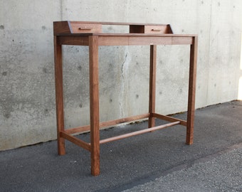 Gordon Standing Desk, Modern Standing Desk, Solid Hardwood Standing Desk, Wood Standing Desk (Shown in Walnut)