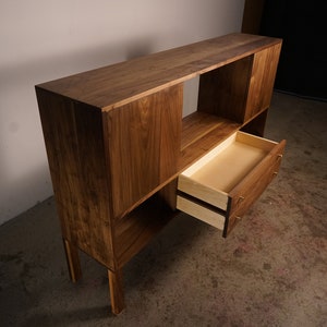 Samdahl Sideboard, Modern Wood Sideboard, Solid Wood, Real Wood Console, Cabinet Shown in Walnut image 6