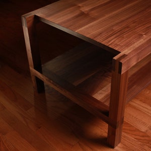 Nisqually Coffee Table, Solid Wood Rectangular Coffee Table, Wood Coffee Table with Storage Shown in Walnut image 7