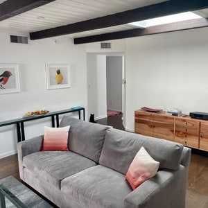 Danish Modern Console, Mid-Century Modern Credenza, Modern Sideboard, Solid Wood Sideboard Shown in Walnut image 7