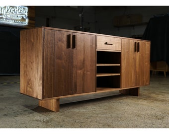 Elwell Buffet, 1 Drawer, Modern Sideboard, Modern Solid Wood Buffet (Shown in Walnut)