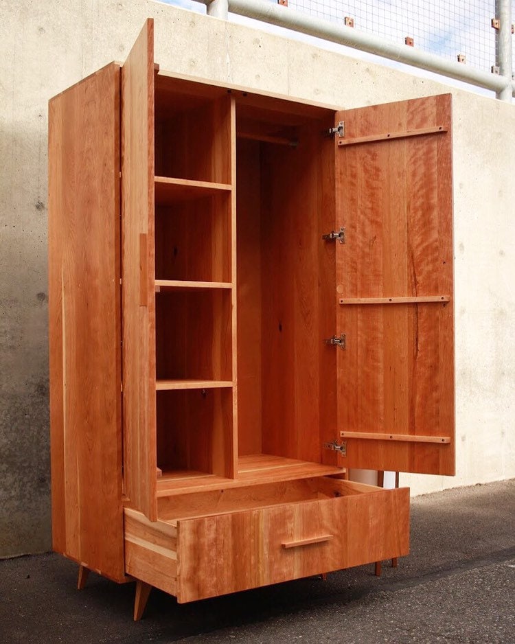 Modern Wardrobe Armoire Mid Century Armoire Modern Wardrobe Etsy Hong