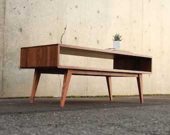 Legard Coffee Table, Mid-Century Modern Coffee Table, Solid Wood Modern Sofa Table (Shown in Walnut)