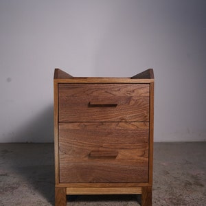 Cady Filing Cabinet, Modern Office Cabinet, Modern Home Office, Solid Hardwood File Cabinet Shown in Walnut image 6