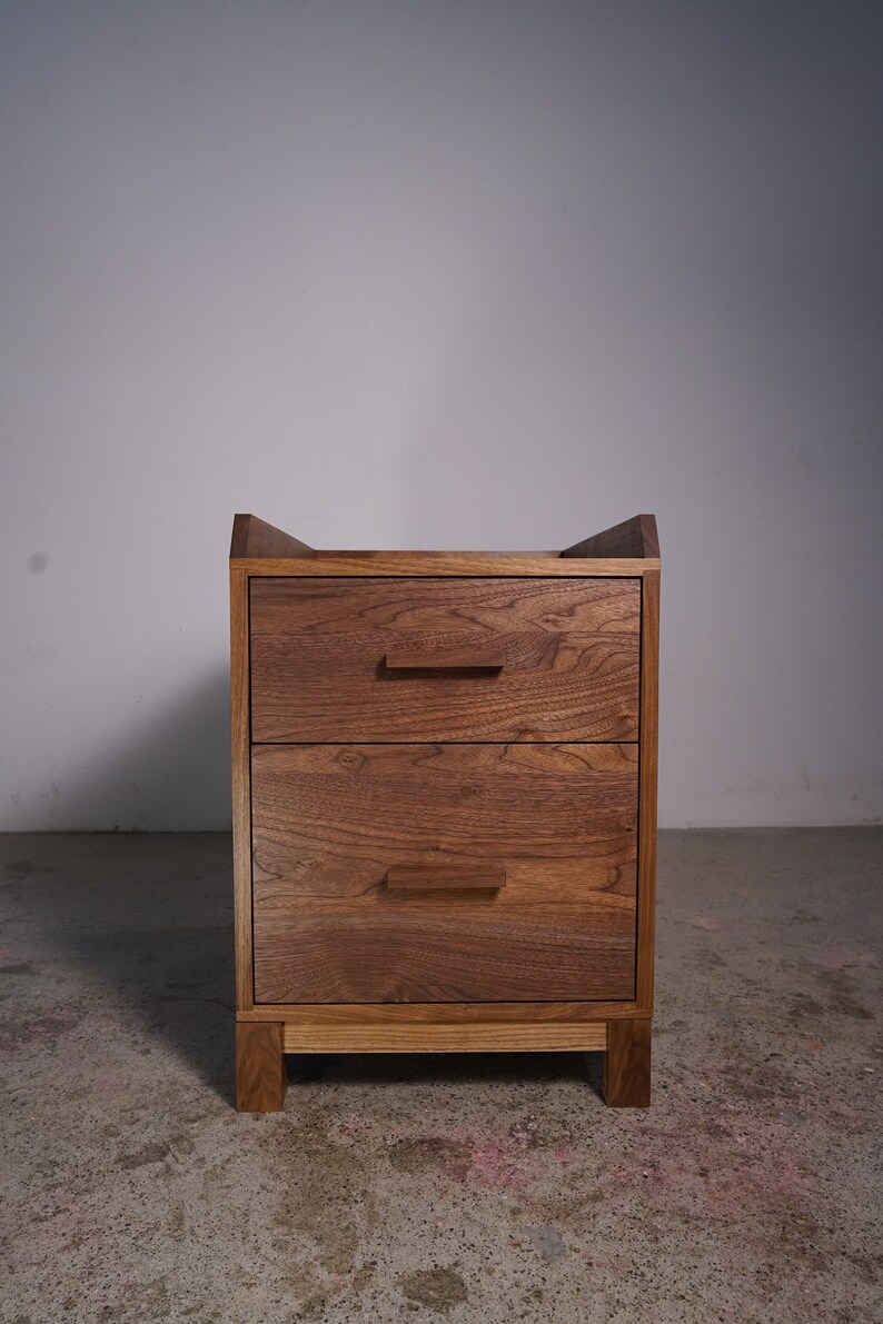 Cady Filing Cabinet, Modern Office Cabinet, Modern Home Office, Solid Hardwood File Cabinet Shown in Walnut image 6