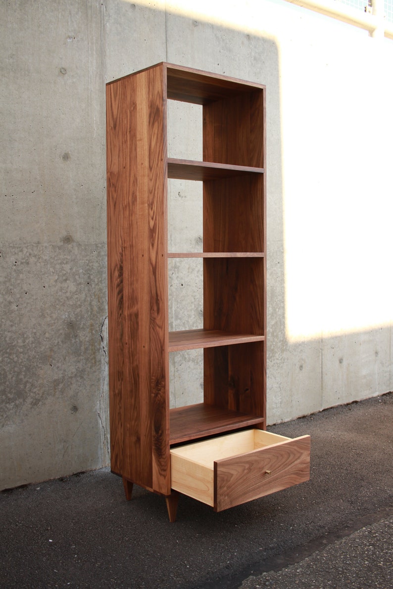 Fullstack Bookcase 2.0, Mid Century Record Bookshelf, Mid Century Modern Vinyl Storage, LP Shelf Shown in Walnut image 4