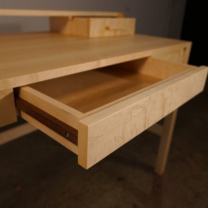 Gordon Writing Desk, Modern Solid Wood Desk, Wood Writing Desk, Minimal ...