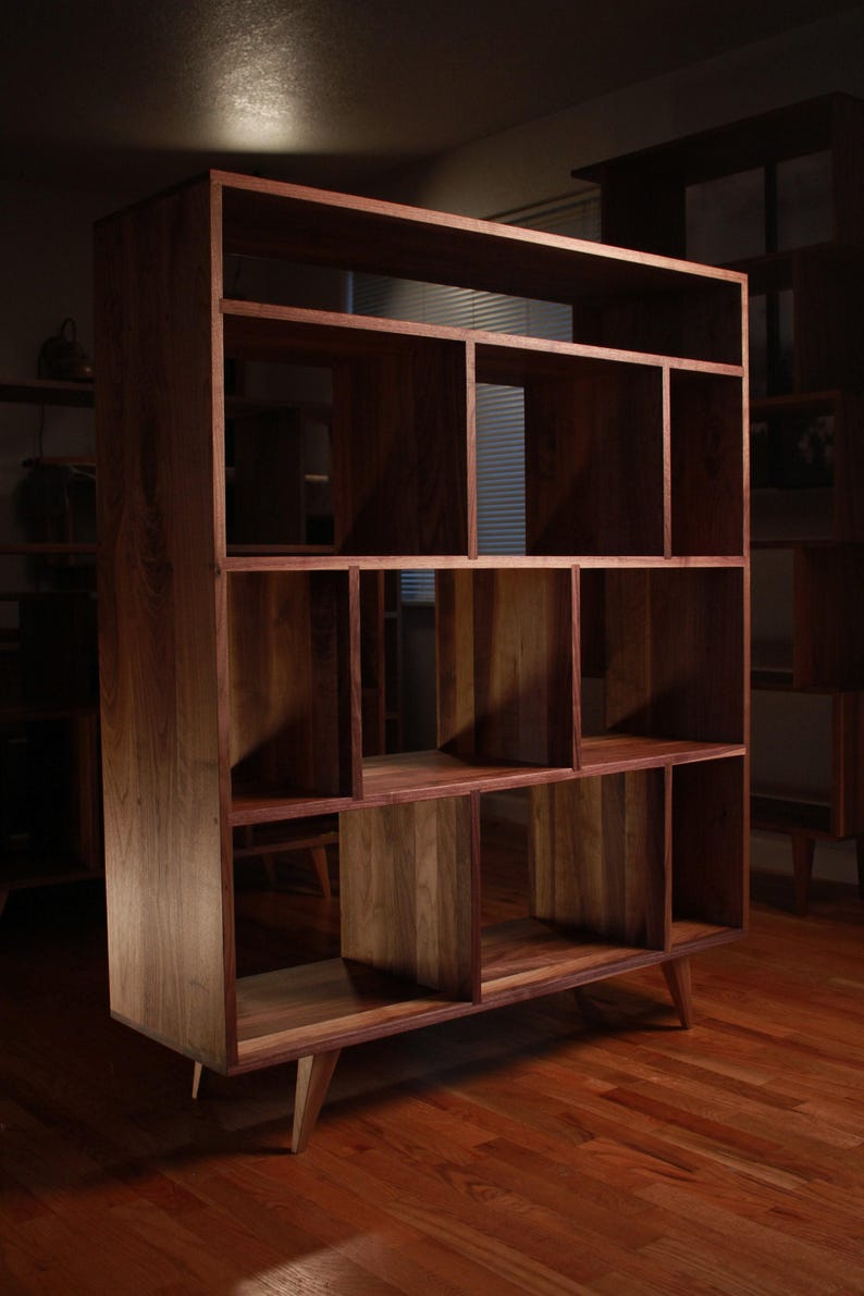 Lopez Vinyl Console, Handcrafted Solid Wood, LP Record Storage (Shown in Walnut) image 6