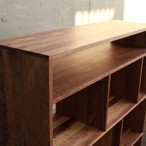 Lopez Vinyl Console, Handcrafted Solid Wood, LP Record Storage (Shown in Walnut) image 3