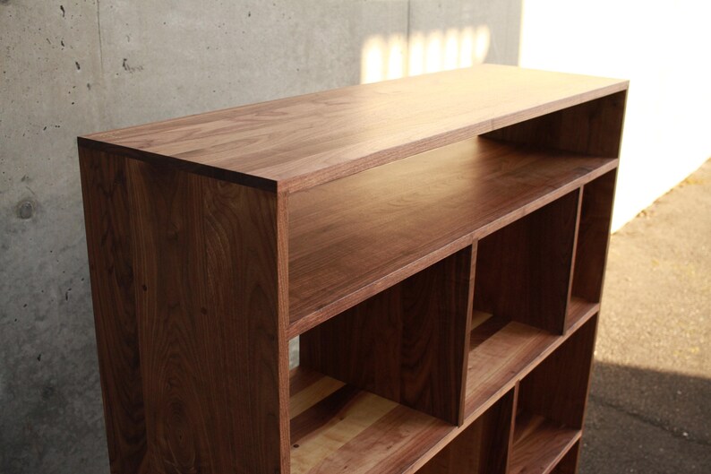 Lopez Vinyl Console, Handcrafted Solid Wood, LP Record Storage (Shown in Walnut) image 3