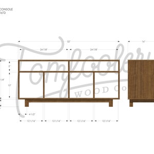 CAD design specifications for Halfstack Bookcase.  Tomfoolery Wood Co.