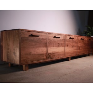 Clarkson Drawer Bench, 90"W, Long Modern Bench, Solid Wood Drawer Bench, Long Hardwood Bench (Shown in Walnut)