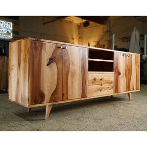 Elwell Buffet, 2 Drawer, Modern Sideboard, Modern Solid Wood Buffet (Shown in Madrone)