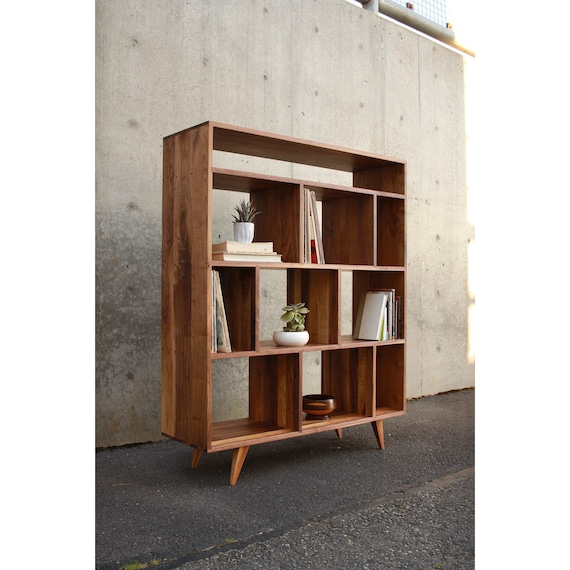 Lopez Vinyl Console, Handcrafted Solid Wood, LP Record Storage (Shown in Walnut)