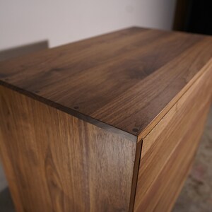 Chest of Drawers, 4 Drawers, Handcrafted Solid Wood Dresser, Modern (shown in walnut) image 2