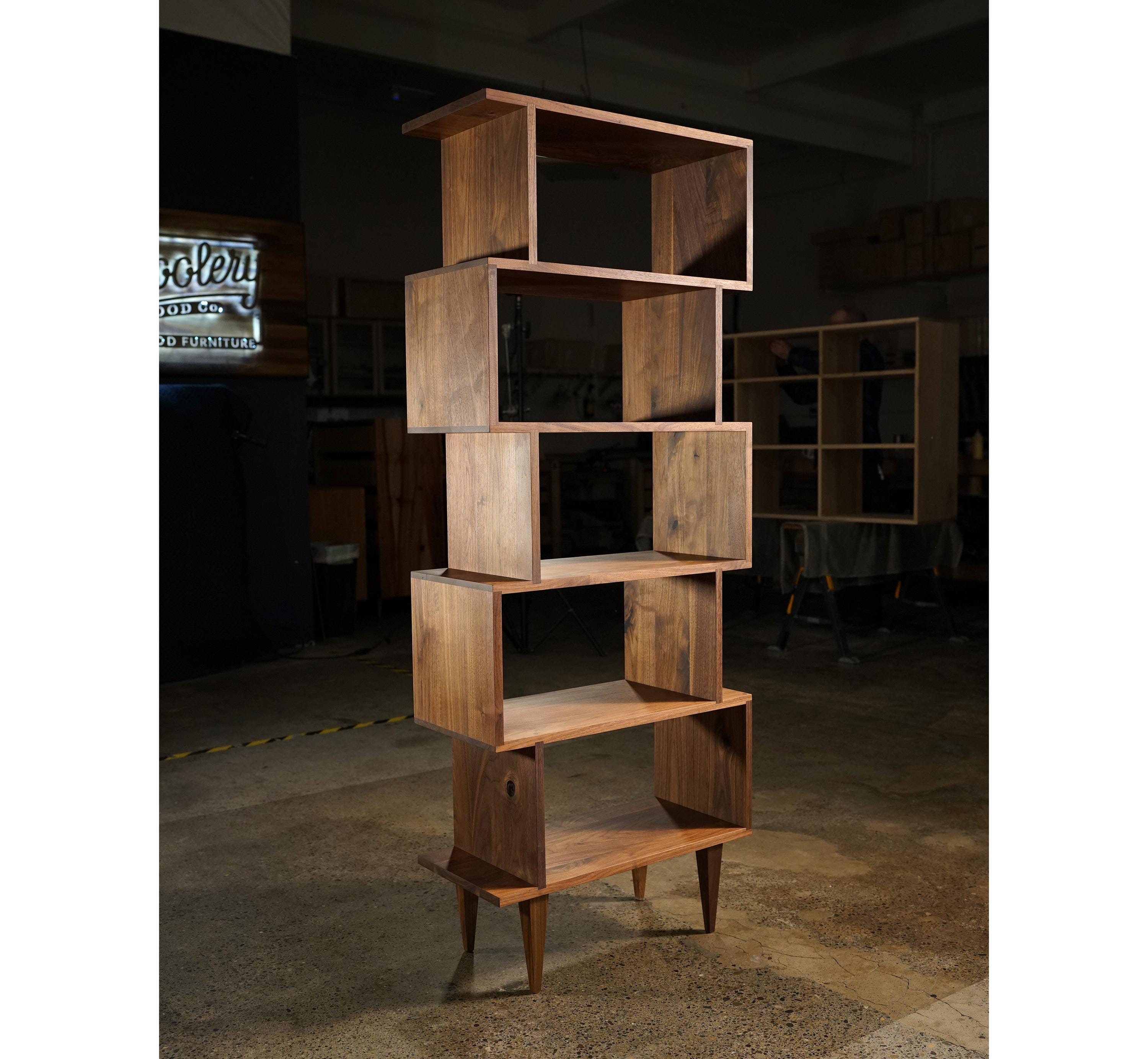 OFFSTACK Bookcase, 6-tier, Offset Bookcase, Solid Hardwood OFFSTACK Bookcase, 6-tier, Offset Bookcase, Solid Hardwood