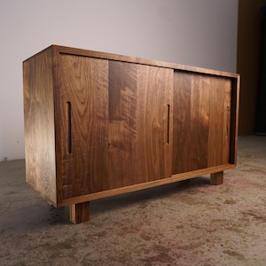 Rosenberg Bench, Entryway Storage Bench, Shoe Bench, Small Space (Shown in Walnut)