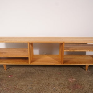 Braca Media Console, Mid Century Modern Sideboard, Solid Wood Modern Credenza, Domestic Hardwood Shown in Madrone image 4