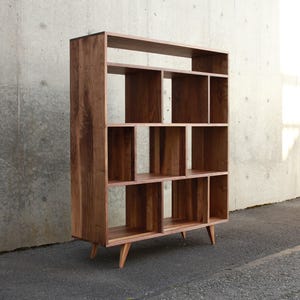 Lopez Vinyl Console, Handcrafted Solid Wood, LP Record Storage (Shown in Walnut) image 4
