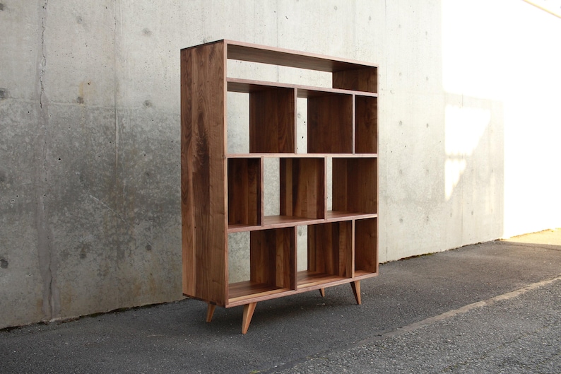 Lopez Vinyl Console, Handcrafted Solid Wood, LP Record Storage (Shown in Walnut) image 4
