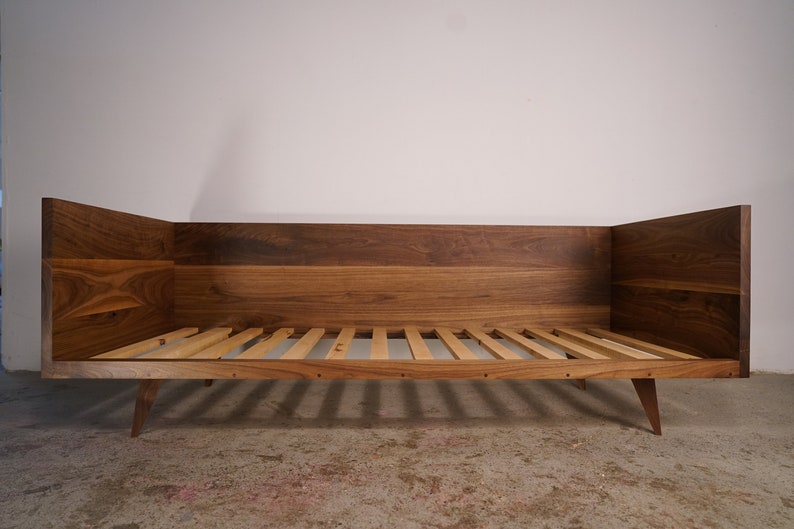 Modern Sofa, Mid Century Sofa Frame, Mid-Century Couch Frame, Solid Hardwood Couch Frame Shown in Walnut imagem 3